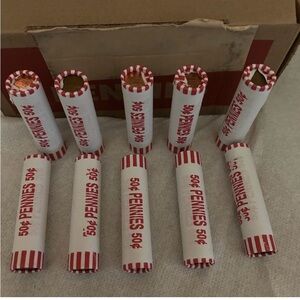 Ten unsearched Bank rolls of Pennies!!